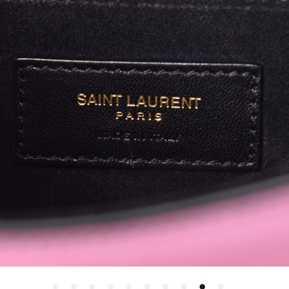 Saint Laurent Metallic Calfskin Small Classic Monogram Kate Tassel Satchel Pink - Picture 6 of 6